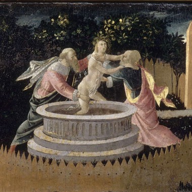 Domenico di Michelino. Susanna and Elders, 15 c.