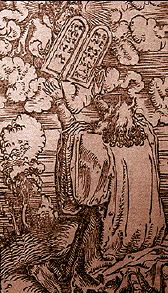 Moses and tablets