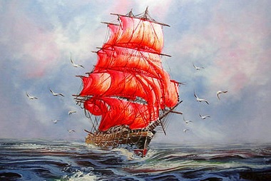 Laivas raudonomis burmis