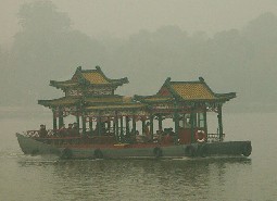 China Boat in Fog