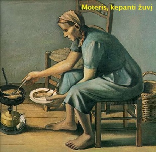 Akopas Akopianas. Moteris kepanti uv