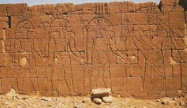 Relief with god Apedemak at Temple at Naqa