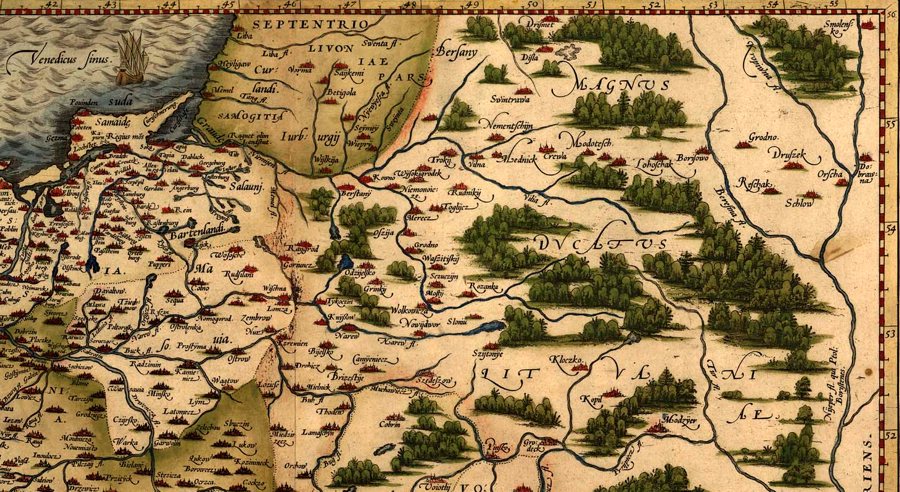 Grodziecki map fragment from Ortelius atlas