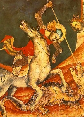 St. George slays dragon