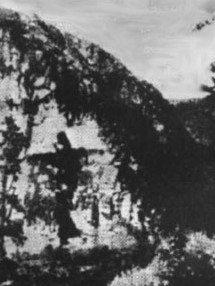 Huge figure on the rock