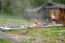 Mineral spring at north of Baikal