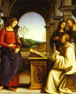 Perugino. Maria vision by St.Bernard