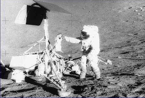 Pete Conrad at Moon; Surveyor 3
