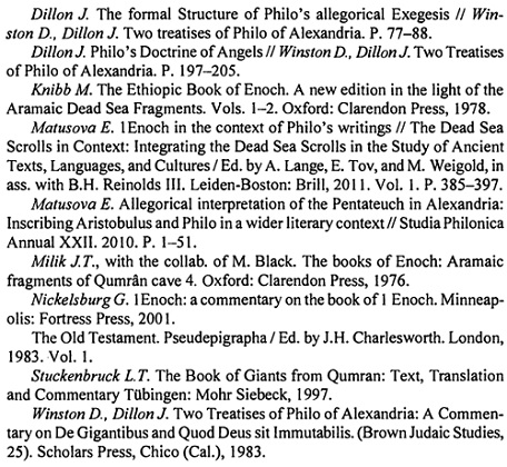 Filonas Aleksandrietis. Milinai: literatra