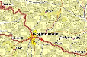 Katmandu map