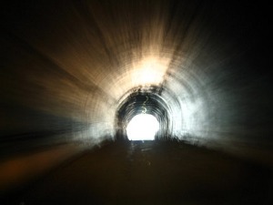 Light at tunnel