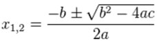 quadratic root