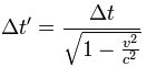 Time dilation formula