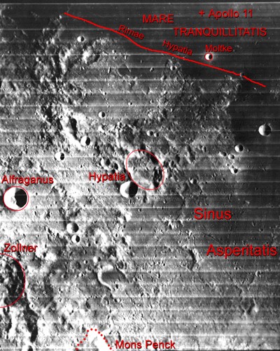 Hypathia structures at Moon