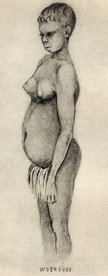 Australian woman, Drawing by Huxley