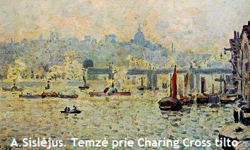 Sisley. Temz prie Charing Cross tilto
