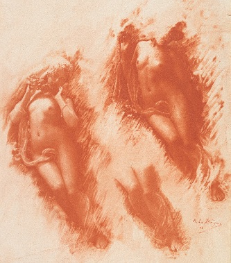 Study in Orange by Ren Le Begue, 1904