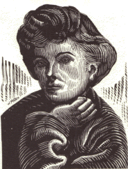 Woodcut of Arthur Rimbaud from Francois Ruchon